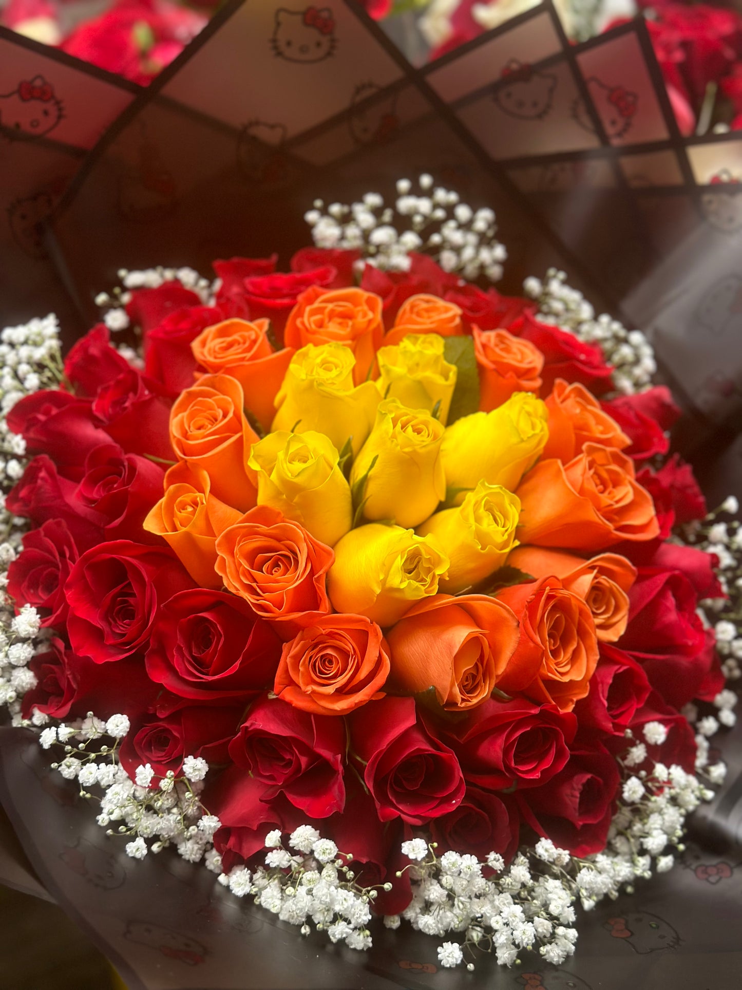 Ramo de rosas buchón mix