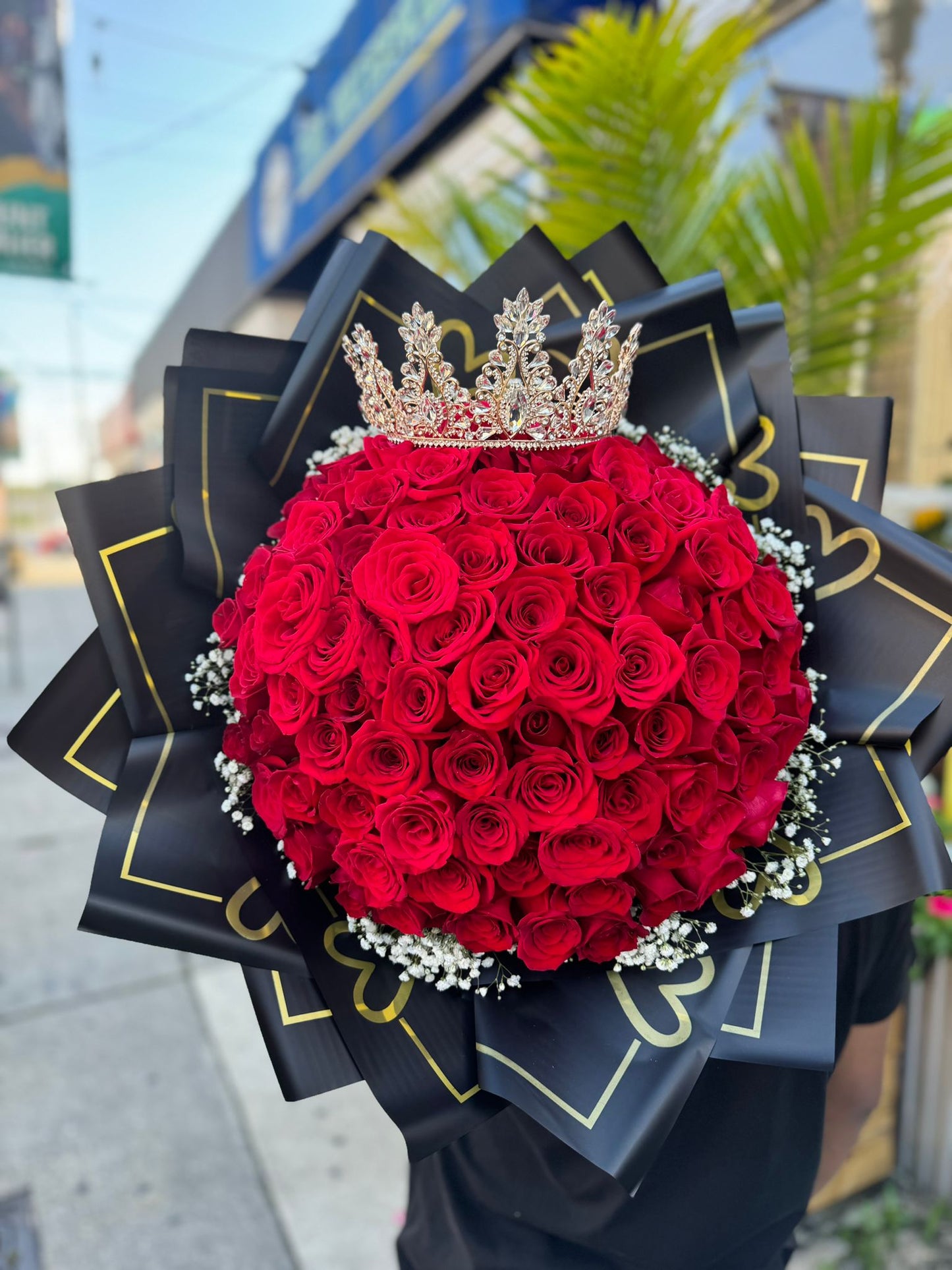 Ramo buchón de rosas rojas