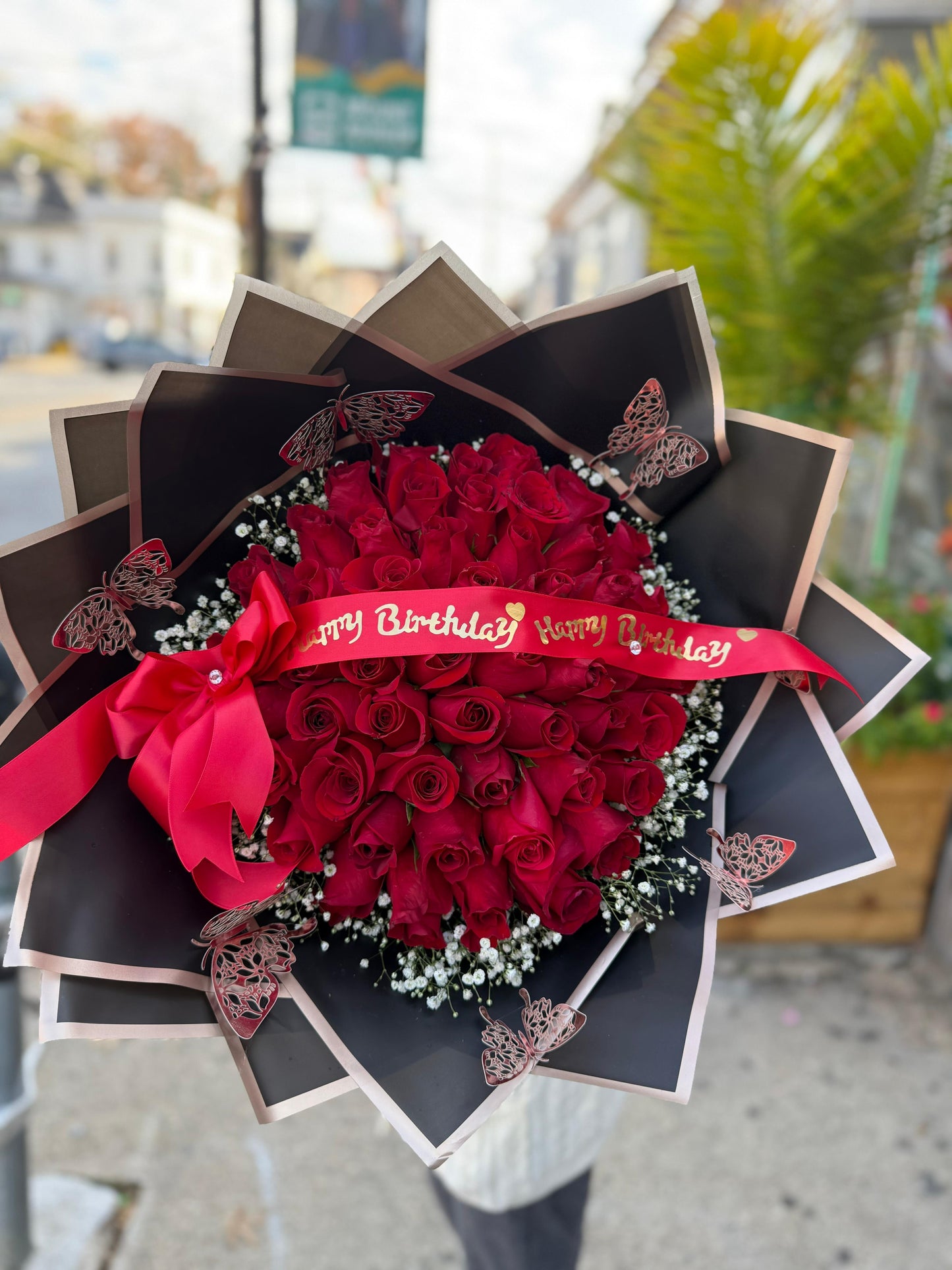 Ramo buchón de rosas rojas