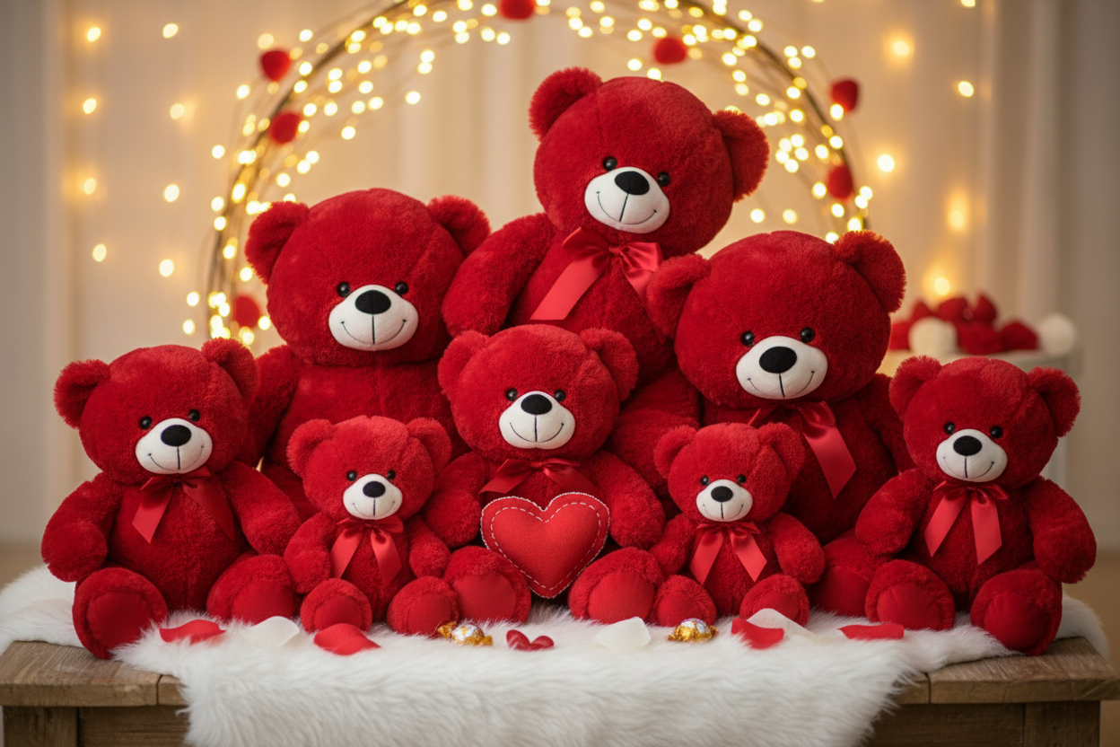 OSS de peluche rojos 